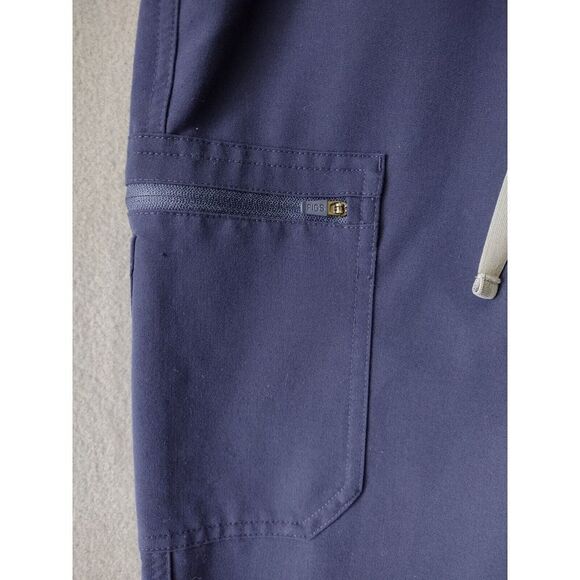 Figs Scrub Pants Womens XS Blue Yola Cargo Ankle Slit W2SW2023‎ Technical - Picture 2 of 10